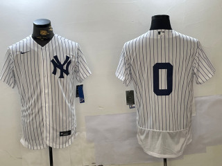 Men's New York Yankees #0 Marcus Stroman No Name White Flex Base Stitched Jersey