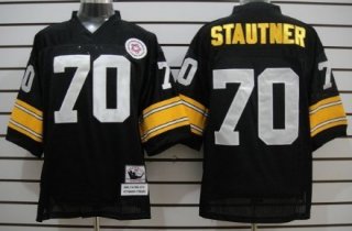 Pittsburgh Steelers #70 Ernie Stautner Black Throwback Jersey