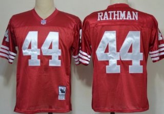 San Francisco 49ers #44 Tom Rathman Red Throwback Jersey