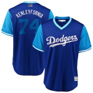 Men's Los Angeles Dodgers 74 Kenley Jansen Kenleyfornia Majestic Royal 2018 Players' Weekend Cool Base Jersey