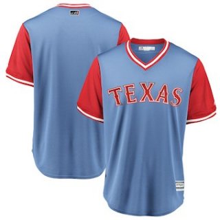 Men's Texas Rangers Blank Majestic Light Blue 2018 Players' Weekend Team Cool Base Jersey