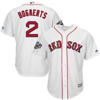 Men's Boston Red Sox #2 Xander Bogaerts Majestic White 2018 World Series Cool Base Player Jersey