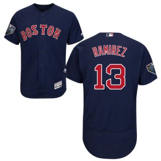 Red Sox #13 Hanley Ramirez Navy Blue Flexbase Authentic Collection 2018 World Series Stitched MLB Jersey