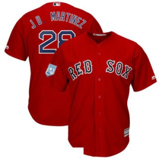 Men's Boston Red Sox 28 J.D. Martinez Red 2019 Spring Training Cool Base Jersey