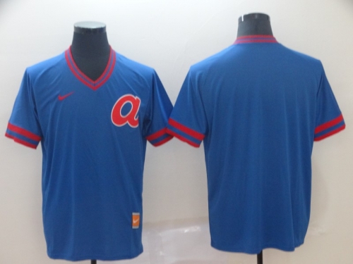 Men's Atlanta Braves Blank Blue Throwback Jersey