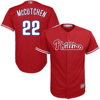 Men's Philadelphia Phillies #22 Andrew McCutchen Red New Cool Base Stitched Baseball Jersey