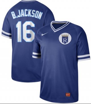 Royals #16 Bo Jackson Royal Authentic Cooperstown Collection Stitched Baseball Jersey