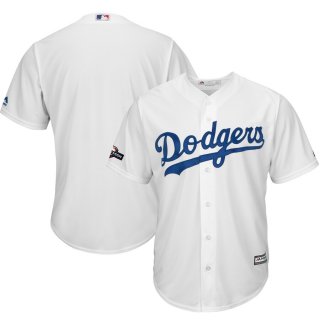 Los Angeles Dodgers Majestic 2019 Postseason Home Official Cool Base Player White Jersey