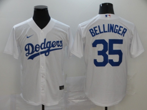 Men's Los Angeles Dodgers #35 Cody Bellinger White Stitched MLB Cool Base Nike Jersey