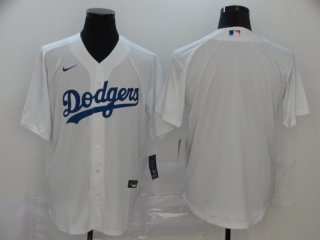 Men's Los Angeles Dodgers Blank White Stitched MLB Cool Base Nike Jersey