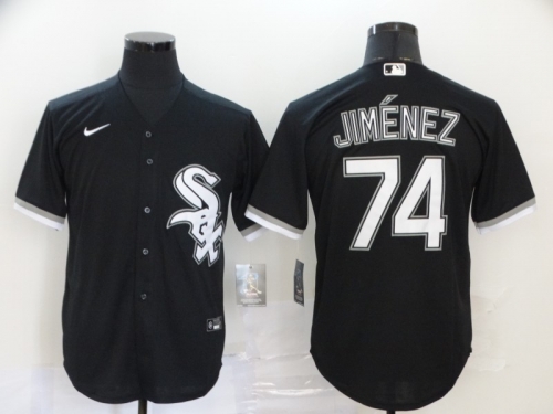 Men's Chicago White Sox #74 Eloy Jiménez Black Stitched MLB Cool Base Nike Jersey