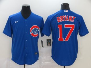 Men's Chicago Cubs #17 Kris Bryant Blue Stitched MLB Cool Base Nike Jersey