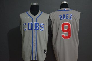 Men's Chicago Cubs #9 Javier Baez Grey 2020 Cool and Refreshing Sleeveless Fan Stitched MLB Nike Jersey