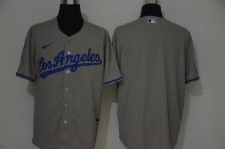 Men's Los Angeles Dodgers Blank Gray With Los Stitched MLB Cool Base Nike Jersey