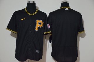 Men's Pittsburgh Pirates Blank Black Stitched MLB Flex Base Nike Jersey