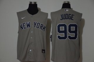 Men's New York Yankees #99 Aaron Judge Grey 2020 Cool and Refreshing Sleeveless Fan Stitched MLB Nike Jersey