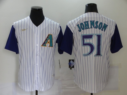 Diamondbacks 51 Randy Johnson White Nike 2020 Cool Base Jersey