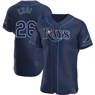 Men's Tampa Bay Rays #26 Ji-Man Choi Navy Alternate Nike Jersey