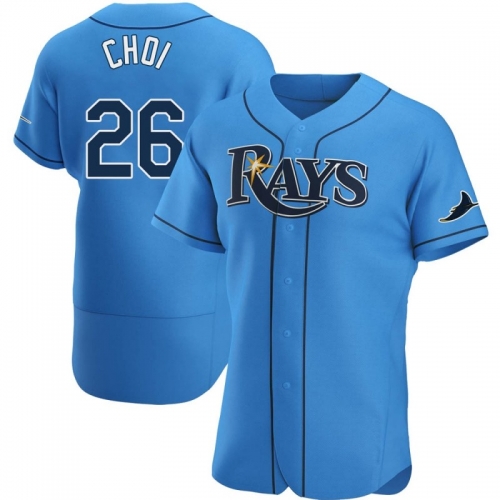 Men's Tampa Bay Rays #26 Ji-Man Choi Light Blue Alternate Nike Jersey