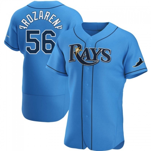 Men's Tampa Bay Rays #56 Randy Arozarena Light Blue Alternate Nike Jersey