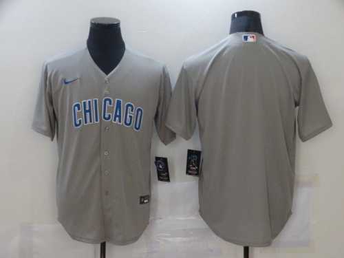 Men Chicago Cubs Blank Grey Game Nike MLB Jerseys