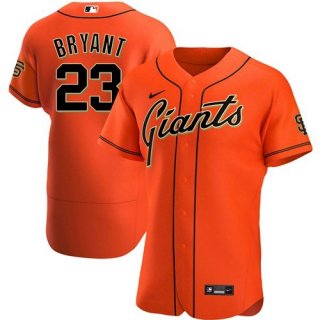 Men's San Francisco Giants #23 Kris Bryant Orange Flex Base Nike Jersey