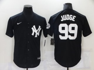 Men's New York Yankees #99 Aaron Judge Black Stitched MLB Nike Cool Base Throwback Jersey