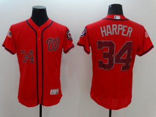 Men Washington Nationals #34 Harper Red Elite 2022 MLB Jersey