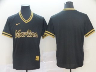 Men Miami Marlins Blank Black gold Game Nike 2022 MLB Jersey