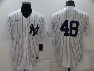 Men's New York Yankees #48 Anthony Rizzo White Stitched MLB Nike Cool Base Throwback Jersey