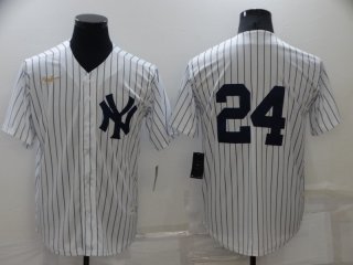 Men's New York Yankees #24 Gary Sanchez No Name White Throwback Stitched MLB Cool Base Nike Jersey