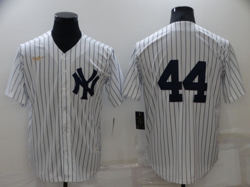 Men's New York Yankees #44 Reggie Jackson No Name White Throwback Stitched MLB Cool Base Nike Jersey