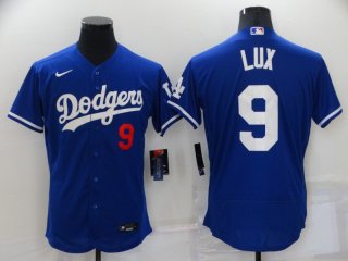 Men's Los Angeles Dodgers #9 Gavin Lux Blue Stitched MLB Flex Base Nike Jersey