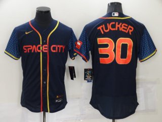 Men's Houston Astros #30 Kyle Tucker 2022 Navy City Connect Flex Base Stitched Baseball Jersey