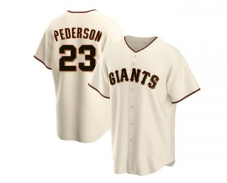 Men's San Francisco Giants #23 Joc Pederson Cream Home Nike Jersey