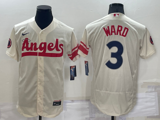 Men's Los Angeles Angels #3 Taylor Ward Cream 2022 City Connect Flex Base Stitched Jersey