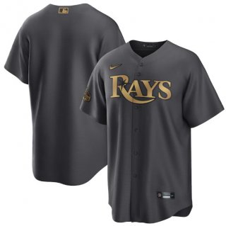 Men's Tampa Bay Rays Blank Charcoal 2022 All-Star Cool Base Stitched Baseball Jersey