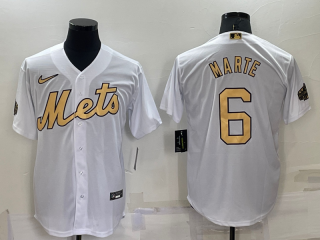 Men's New York Mets #6 Starling Marte White 2022 All Star Stitched Cool Base Nike Jersey