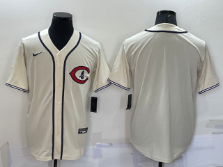 Men's Chicago Cubs Blank Cream Turn Back the Clock Stitched MLB Cooperstown Collection Nike Jersey