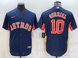 Men's Houston Astros #10 Yuli Gurriel Navy Blue Stitched MLB Cool Base Nike Jersey