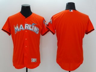 Men's Miami Marlins Blank Orange 2016 Flexbase Majestic Baseball Jersey