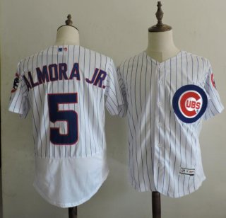 Men's Chicago Cubs #5 Albert Almora Jr. White Home 2016 Flexbase Majestic Baseball Jersey