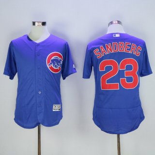 Men's Chicago Cubs #23 Ryne Sandberg Retired Royal Blue 2016 Flexbase Majestic Baseball Jersey