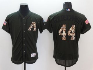 Men's Arizona Diamondbacks #44 Paul Goldschmidt Green Salute to Service 2016 Flexbase Majestic Baseball Jersey