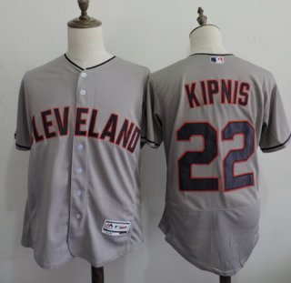 Men's Cleveland Indians #22 Jason Kipnis Gray Road 2016 Flexbase Majestic Baseball Jersey