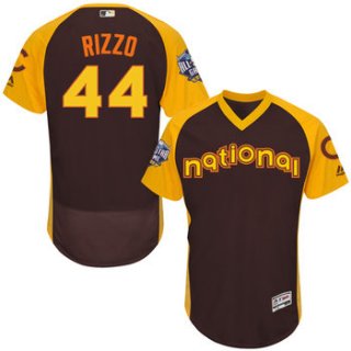 Anthony Rizzo Brown 2016 All-Star Jersey - Men's National League Chicago Cubs #44 Flex Base Majestic MLB Collection Jersey