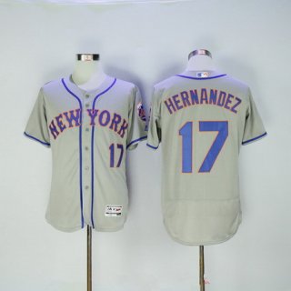 Men's New York Mets #17 Keith Hernandez Retired Gray 2016 Flexbase Majestic Baseball Jersey