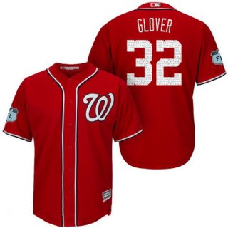 Men's Washington Nationals #32 Koda Glover Red 2017 Spring Training Stitched MLB Majestic Cool Base Jersey