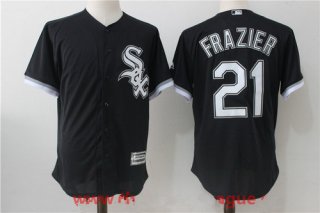 Men's Chicago White Sox #21 Todd Frazier Black Stitched MLB Majestic Cool Base Jersey