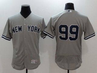 Men's New York Yankees #99 Aaron Judg Gray Road Stitched MLB Majestic Cool Base Jersey